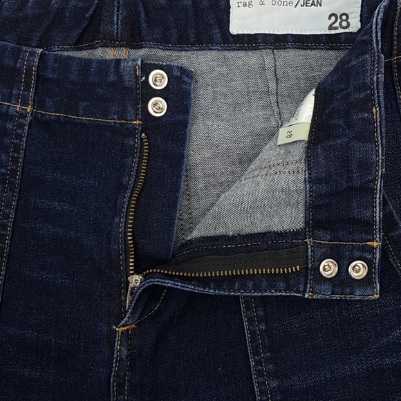 Rag & Bone Denny Jeans with Frayed Hem in Warsaw 2 - Picture 6 of 13